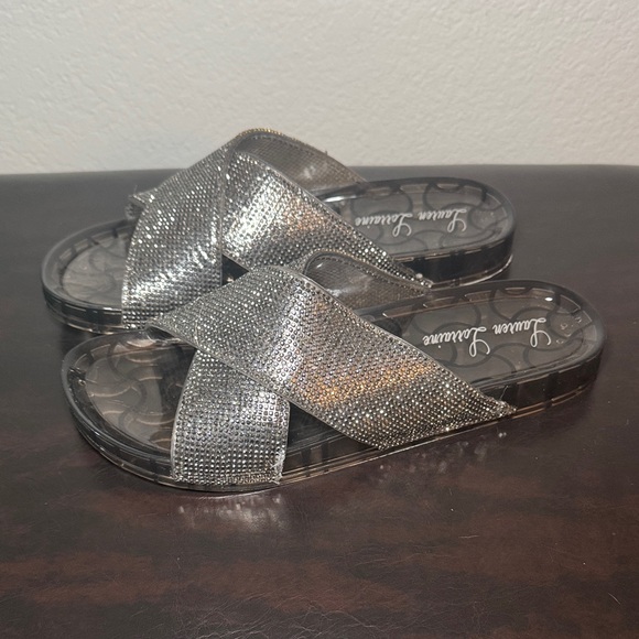 Lauren Lorraine Glittering Silver Jelly Sandals - Picture 3 of 7